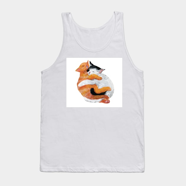 Two kitties Yin Yang Tank Top by argiropulo